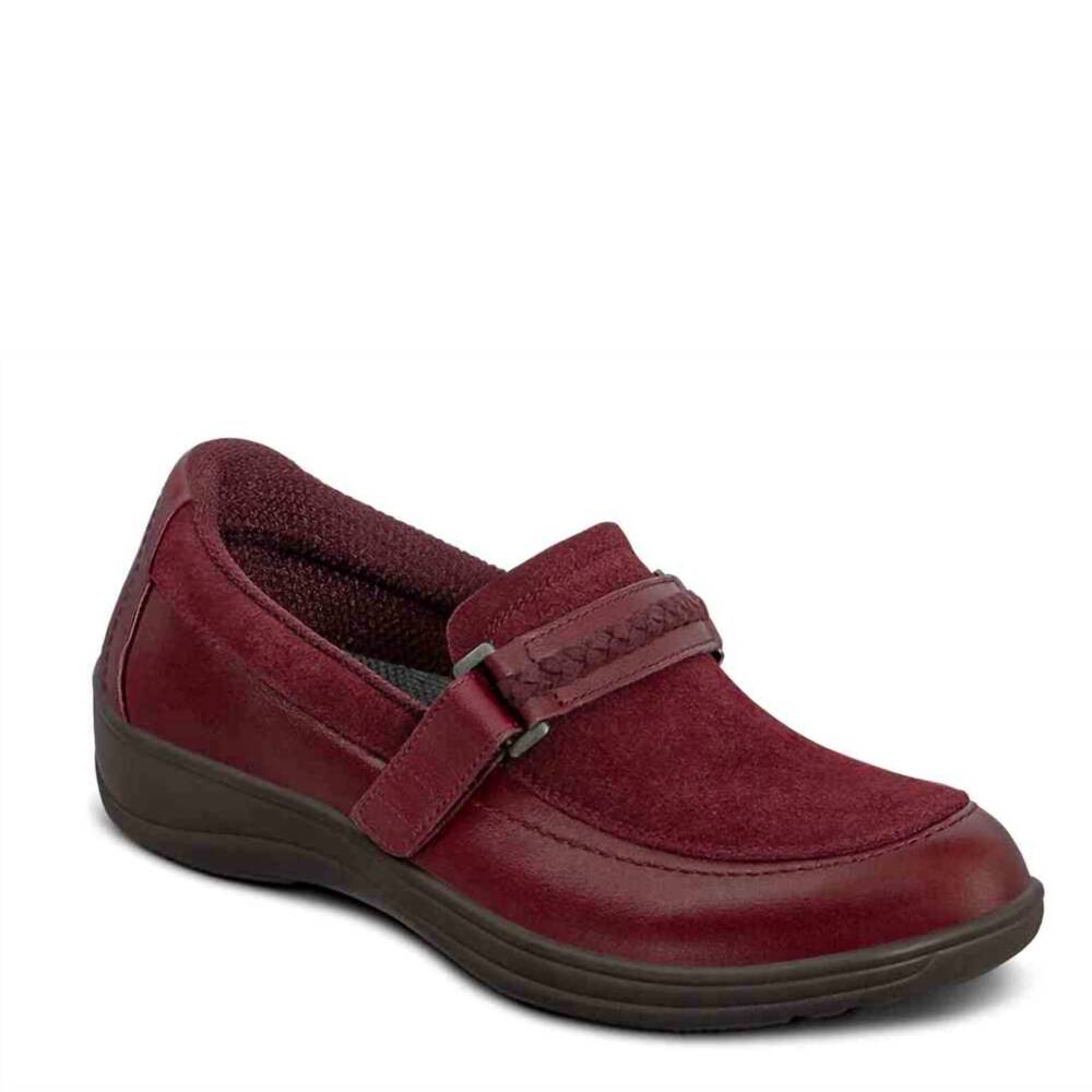 NEW ORTHOFEET women's chelsea dress shoe in cherry
